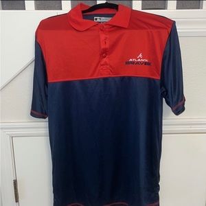 Atlanta Braves Genuine Merchandise True Fan polo Men's Size Medium Red Blue